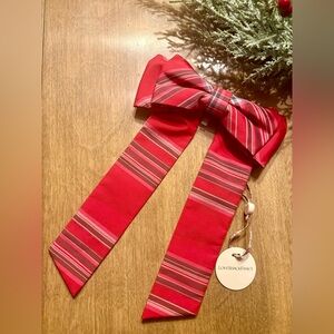 NWT Love Shack Fancy Lorna Barette  Cheery Red Bow Christmas Holiday *SOLD OUT*